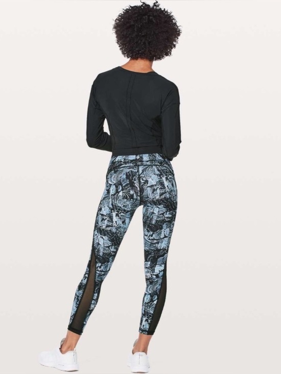 lululemon athletica Pants - Lululemon Train Times 7/8 Leggings 25” Womens 10 Eternal Wave Starlight Black